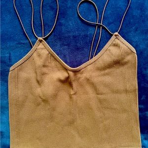 Zara cropped brown top XS